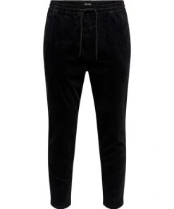 Only & Sons Hose ONSLINUS CROPPED CORD 9912 PANT NOO, Black