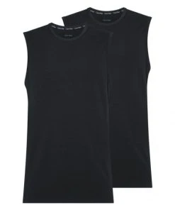 Calvin Klein Tank-Top CREW NECK TANK 2PK, BLACK