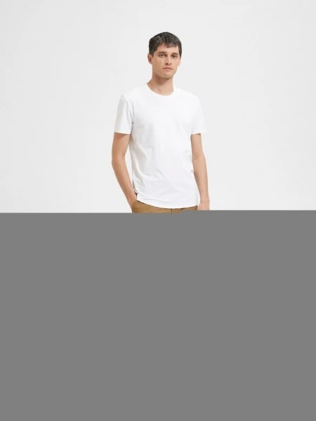 Selected T-Shirt Halbarm SLHAEL SS O-NECK TEE B NOOS, Bright White 4 Selected T-Shirt Halbarm SLHAEL SS O-NECK TEE B NOOS, Bright White – Bild 4