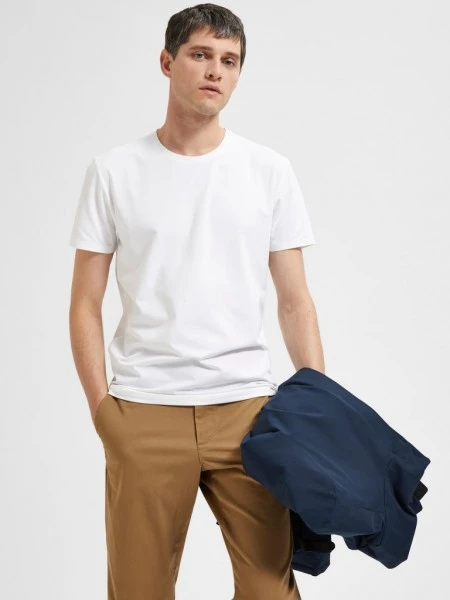 Selected T-Shirt Halbarm SLHAEL SS O-NECK TEE B NOOS, Bright White 5 Selected T-Shirt Halbarm SLHAEL SS O-NECK TEE B NOOS, Bright White – Bild 5