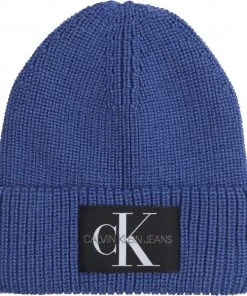 Calvin Klein Mützen/Hüte MONOGRAM BEANIE WL, BLUE