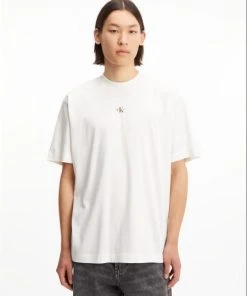 Calvin Klein T-Shirt Halbarm ARCHIVAL MONOLOGO BACK TEE, WHITE