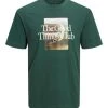 Jack & Jones T-Shirt Halbarm JORHARLOW PHOTO TEE SS CREW NECK, Trekking Green