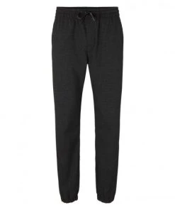 TOM TAILOR Denim Hose Stretch Comfort Jogger Pants, Black And Grey Small Check