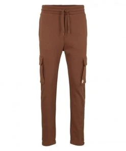TOM TAILOR Denim Hose Relaxed Cargo Sweatpants, Light Wood Brown