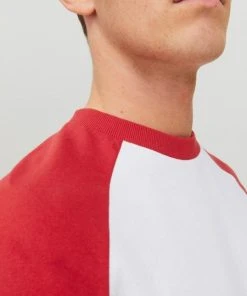 Jack & Jones T-Shirt Halbarm JORTEAM RAGLAN TEE SS CREW NECK, Rococco Red -Lloyd Gürtel Shop e6ee5062 3a40 b2bd a514 4885041d8906 600x600