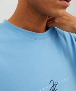 Jack & Jones T-Shirt Halbarm JORJOSHUA EMB TEE SS CREW NECK, Dusk Blue -Lloyd Gürtel Shop e6ee5062 3a40 b2bd a514 488504bb322d 600x600