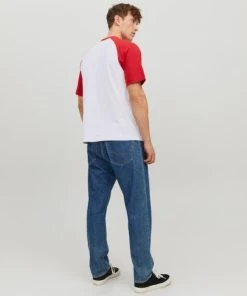 Jack & Jones T-Shirt Halbarm JORTEAM RAGLAN TEE SS CREW NECK, Rococco Red -Lloyd Gürtel Shop e6ee5062 3a40 b2bd a514 488580be4b08 600x600