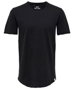 Only & Sons T-Shirt Halbarm ONSBENNE LONGY SS TEE NF 7822 NOOS, Black