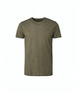 No-Excess T-Shirt Halbarm T-Shirt Crewneck Slub Cold Dyed, Airforce