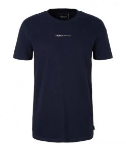 TOM TAILOR Denim T-Shirt Halbarm Printed T-shirt, Sky Captain Blue