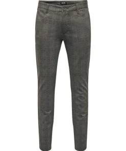 Only & Sons Hose ONSMARK CHECK PANTS HY 9887 NOOS, Slate Black