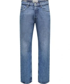 Only & Sons Jeans ONSEDGE LOOSE MID. BLUE 4939 JEANS, Medium Blue Denim