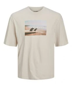 Jack & Jones T-Shirt Halbarm JORCOPENHAGEN PHOTO TEE SS CREW NEC, Moonbeam