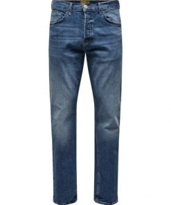 Only & Sons Jeans ONSAVI COMFORT DM. BLUE 4935 JEANS, Dark Medium Blue Denim