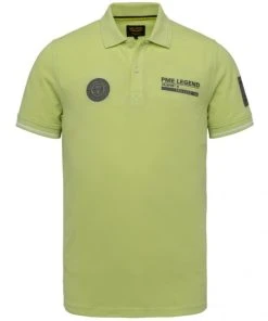 PME Legend Polo Halbarm Short Sleeve Polo Two Tone Pique, Shadow Lime