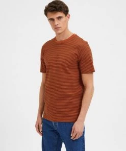 Selected T-Shirt Halbarm SLHNORMAN STRIPE SS O-NECK TEE W NO, Bombay Brown/Black -Lloyd Gürtel Shop ea44189f 19f7 e386 9614 da208024c5eb 600x600