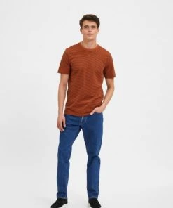 Selected T-Shirt Halbarm SLHNORMAN STRIPE SS O-NECK TEE W NO, Bombay Brown/Black -Lloyd Gürtel Shop ea44189f 19f7 e386 9614 da20c0288beb 600x600