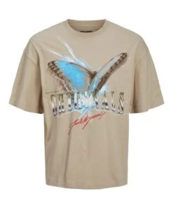 Jack & Jones T-Shirt Halbarm JORDUSTPHOTO TEE SS CREW NECK, Crockery