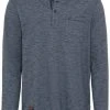 Camel Active T-Shirt Halbarm Henley 1/1Arm, Night Blue