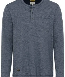 Camel Active T-Shirt Halbarm Henley 1/1Arm, Night Blue