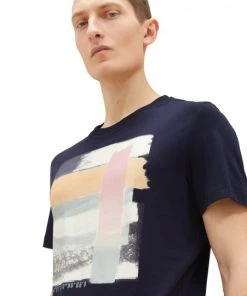 Tom Tailor T-Shirt Halbarm Printed T-shirt, Sky Captain Blue -Lloyd Gürtel Shop ef9dfbef 754f 7e94 a614 086770d0036f 600x600