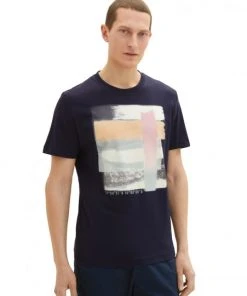 Tom Tailor T-Shirt Halbarm Printed T-shirt, Sky Captain Blue -Lloyd Gürtel Shop ef9dfbef 754f 7e94 a614 086794c38666 600x600