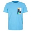 TOM TAILOR Denim T-Shirt Halbarm Printed T-shirt, Rainy Sky Blue
