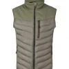 Tom Tailor Weste Hybrid Vest, Dusty Olive Green