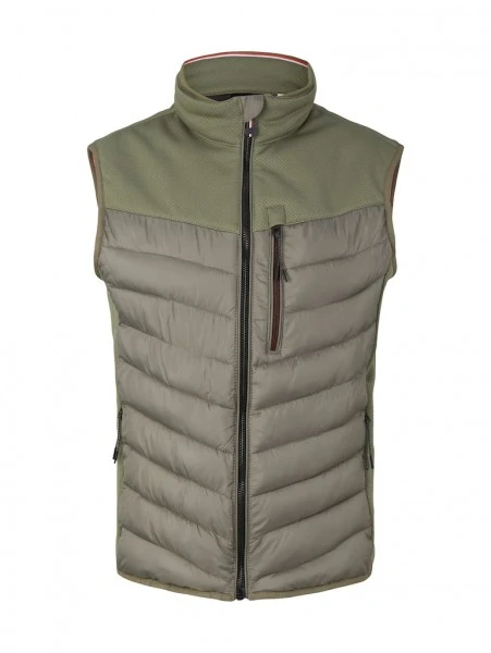 Tom Tailor Weste Hybrid Vest, Dusty Olive Green 1 Tom Tailor Weste Hybrid Vest, Dusty Olive Green