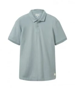 Tom Tailor Polo Halbarm Structured Polo, Light Ice Blue