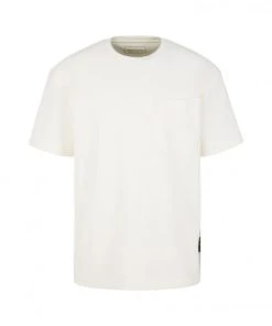 TOM TAILOR Denim T-Shirt Halbarm Relaxed Structured T-shirt, Wool White