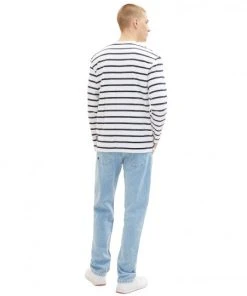 TOM TAILOR Denim T-Shirt Halbarm Relaxed Striped Longsleeve, Navy Thin Stripe -Lloyd Gürtel Shop ef9dfbef 754f 7e94 a614 e1651007d0c1 600x600