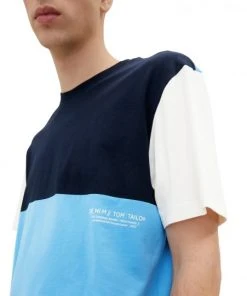 TOM TAILOR Denim T-Shirt Halbarm Relaxed Colorblock T-shirt, Rainy Sky Blue -Lloyd Gürtel Shop ef9dfbef 754f 7e94 a614 e1657cbad173 600x600