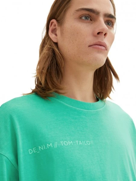 TOM TAILOR Denim T-Shirt Halbarm Oversized Overdye T-shirt, Fresh Peppermint 6 TOM TAILOR Denim T-Shirt Halbarm Oversized Overdye T-shirt, Fresh Peppermint – Bild 6