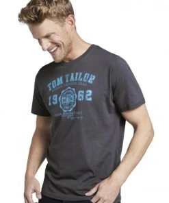 Tom Tailor T-Shirt Halbarm Logo Tee, Tarmac Grey -Lloyd Gürtel Shop f30b236b 4db5 4b83 9514 30534c7362e8 600x600