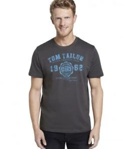Tom Tailor T-Shirt Halbarm Logo Tee, Tarmac Grey -Lloyd Gürtel Shop f30b236b 4db5 4b83 9514 30534cdd7ae8 600x600