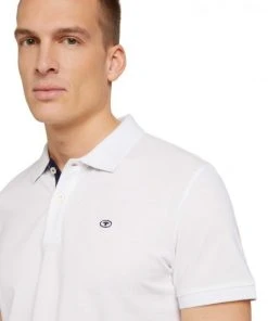 Tom Tailor Polo Halbarm Basic Polo With Contrast, White -Lloyd Gürtel Shop f30b236b 4db5 4b83 9514 355320ebd132 600x600
