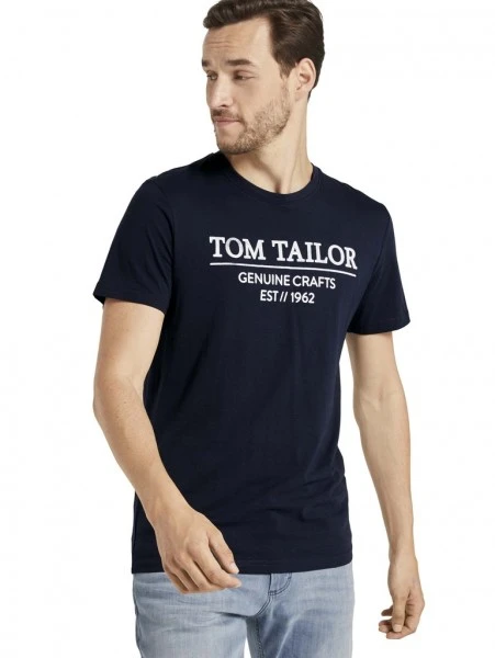 Tom Tailor T-Shirt Halbarm T-shirt With Print, Sky Captain Blue 2 Tom Tailor T-Shirt Halbarm T-shirt With Print, Sky Captain Blue – Bild 2