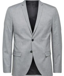 Selected Anzug Sakko SLHSLIM-MYLOLOGAN LIGHT GREY BLZ B, Light Grey Melange