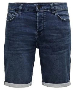 Only & Sons Shorts ONSPLY LIFE REG D BLUE JOG PK 8582, Blue Denim