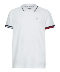 Tommy Jeans Polo Halbarm TJM REG FLAG CUFFS POLO, BLUE
