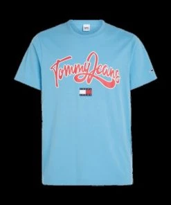 Tommy Jeans T-Shirt Halbarm TJM REG COLLEGE POP TEXT TEE, BLUE