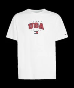 Tommy Jeans T-Shirt Halbarm TJM CLSC MODERN SPORT USA TEE, WHITE