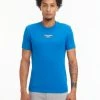 Calvin Klein T-Shirt Halbarm TRANSPARENT STRIPE LOGO TEE, BLUE