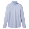Tom Tailor T-Shirt Langarm Longsleeve Turtle Neck, Light Fern Blue