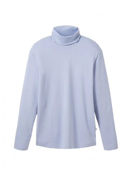 Tom Tailor T-Shirt Langarm Longsleeve Turtle Neck, Light Fern Blue 1 Tom Tailor T-Shirt Langarm Longsleeve Turtle Neck, Light Fern Blue
