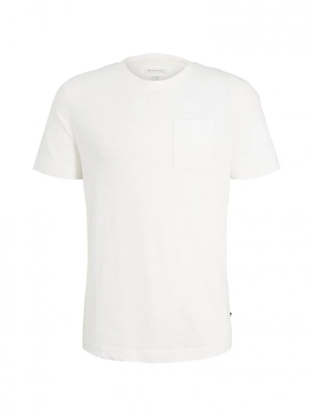 Tom Tailor T-Shirt Halbarm Basic T-shirt, Off White 1 Tom Tailor T-Shirt Halbarm Basic T-shirt, Off White