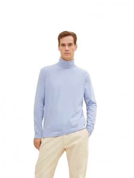 Tom Tailor T-Shirt Langarm Longsleeve Turtle Neck, Light Fern Blue 5 Tom Tailor T-Shirt Langarm Longsleeve Turtle Neck, Light Fern Blue – Bild 5