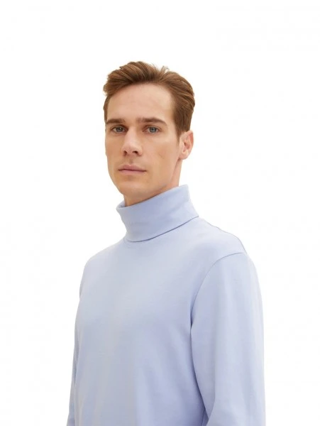 Tom Tailor T-Shirt Langarm Longsleeve Turtle Neck, Light Fern Blue 6 Tom Tailor T-Shirt Langarm Longsleeve Turtle Neck, Light Fern Blue – Bild 6